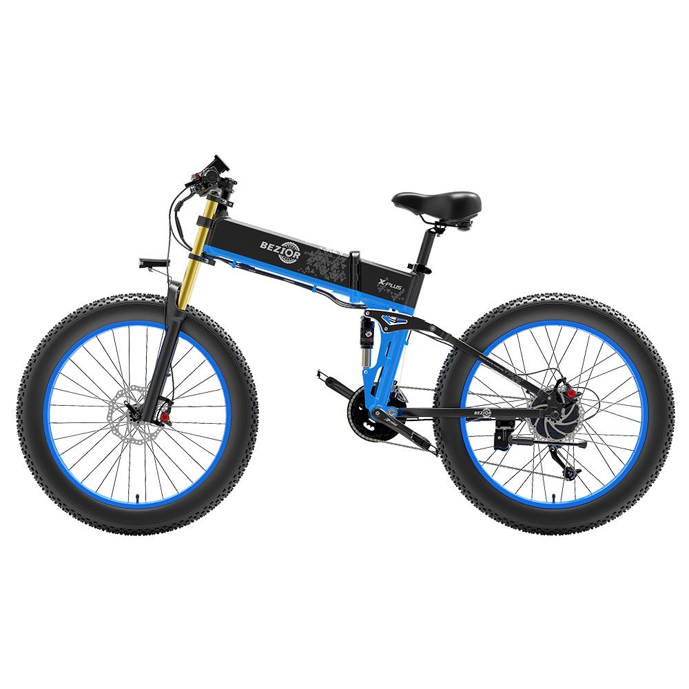 BEZIOR X-PLUS 26" Fat Tire Elektro-Faltrad 1500W Motor 48V 17,5Ah Batterie