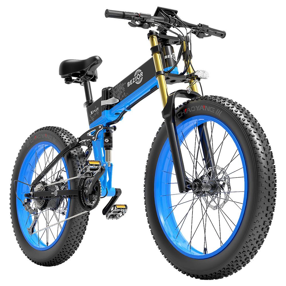 BEZIOR X-PLUS 26" Fat Tire Elektro-Faltrad 1500W Motor 48V 17,5Ah Batterie