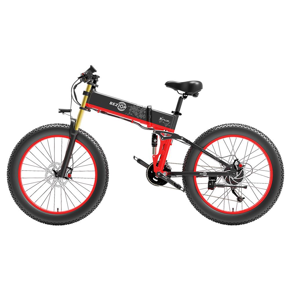 BEZIOR X-PLUS 26" Fat Tire Elektro-Faltrad 1500W Motor 48V 17,5Ah Batterie