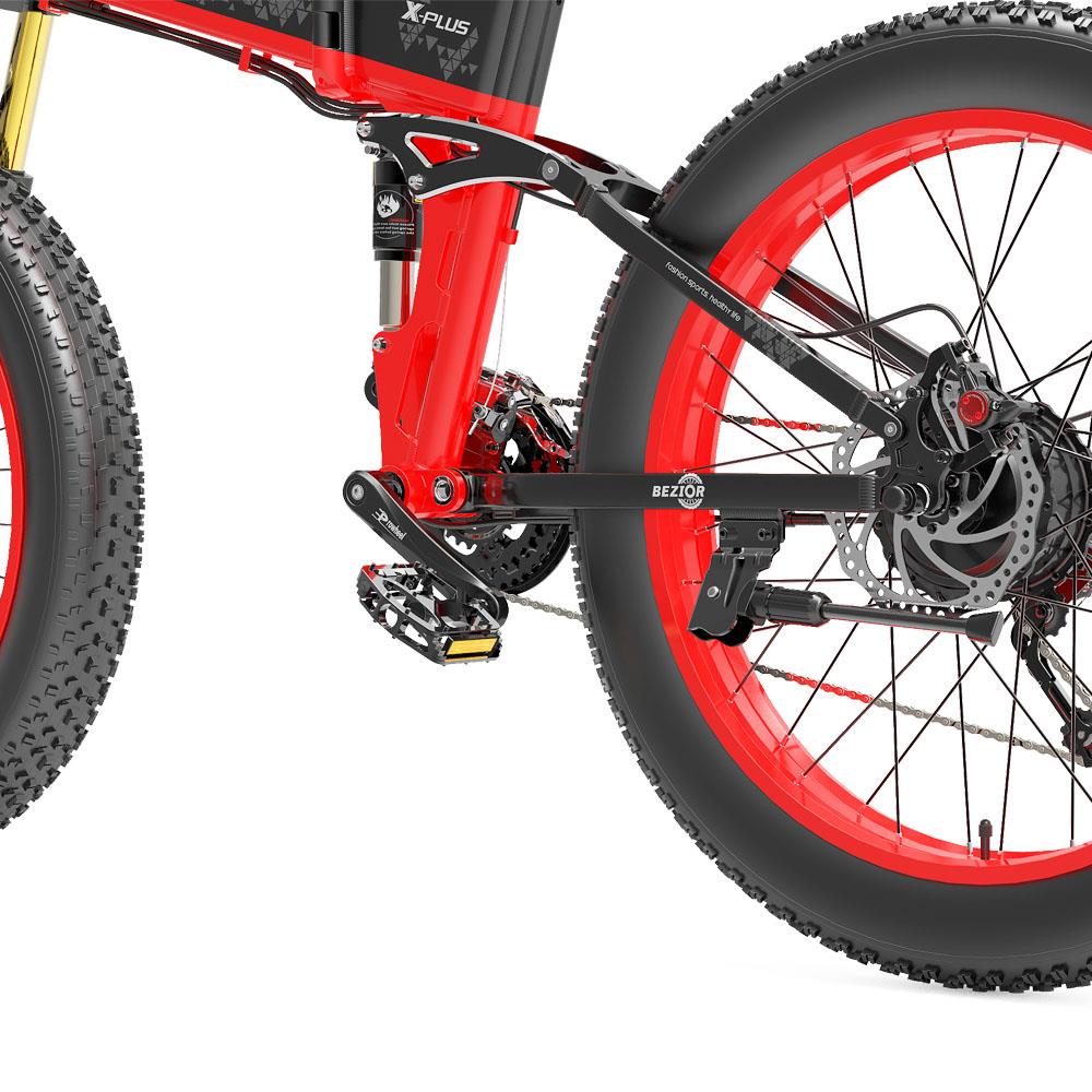 BEZIOR X-PLUS 26" Fat Tire Elektro-Faltrad 1500W Motor 48V 17,5Ah Batterie