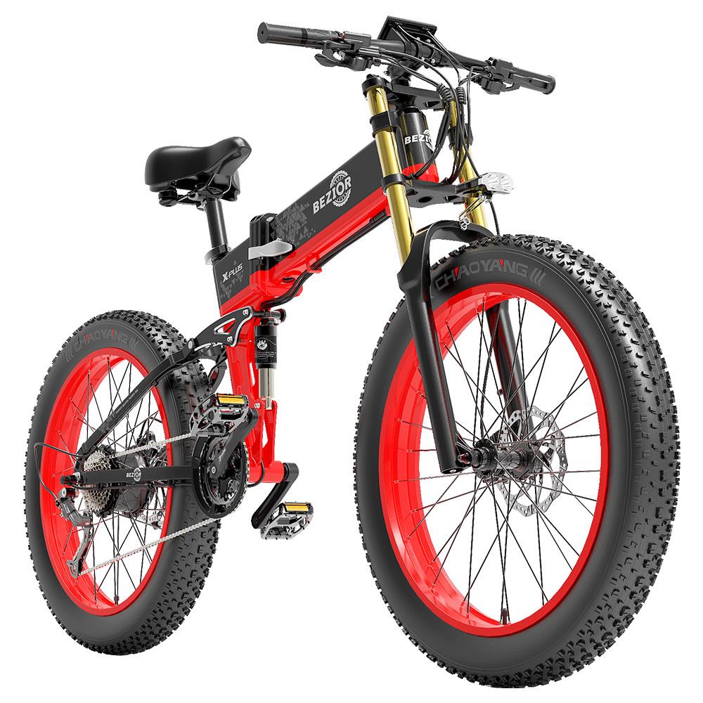 BEZIOR X-PLUS 26" Fat Tire Elektro-Faltrad 1500W Motor 48V 17,5Ah Batterie