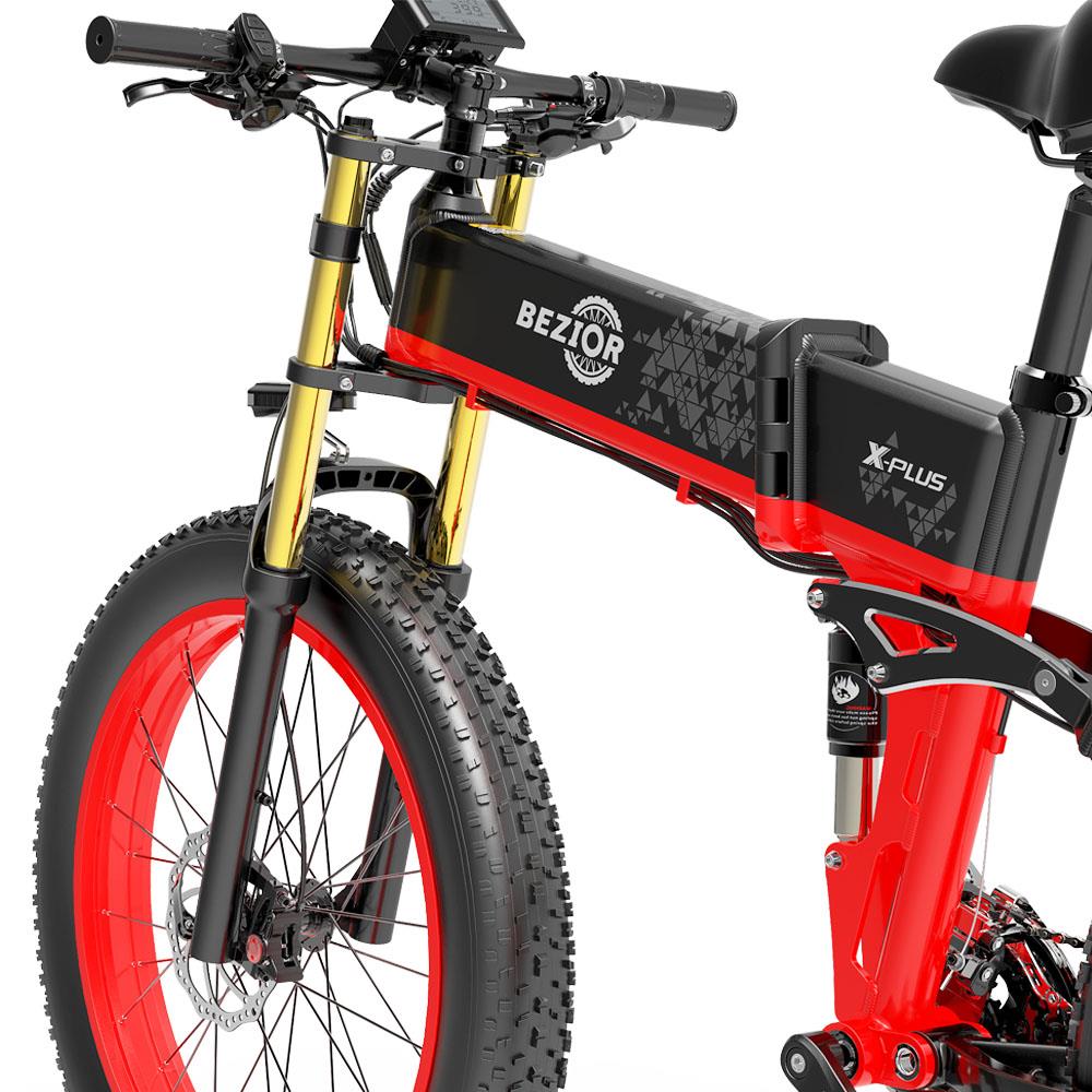BEZIOR X-PLUS 26" Fat Tire Elektro-Faltrad 1500W Motor 48V 17,5Ah Batterie