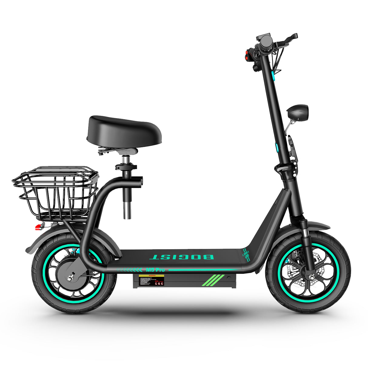 BOGIST M5 Pro 12" Elektroroller 500W Motor 48V 13Ah Batterie Sitz und Gepäckträger (No ABE)