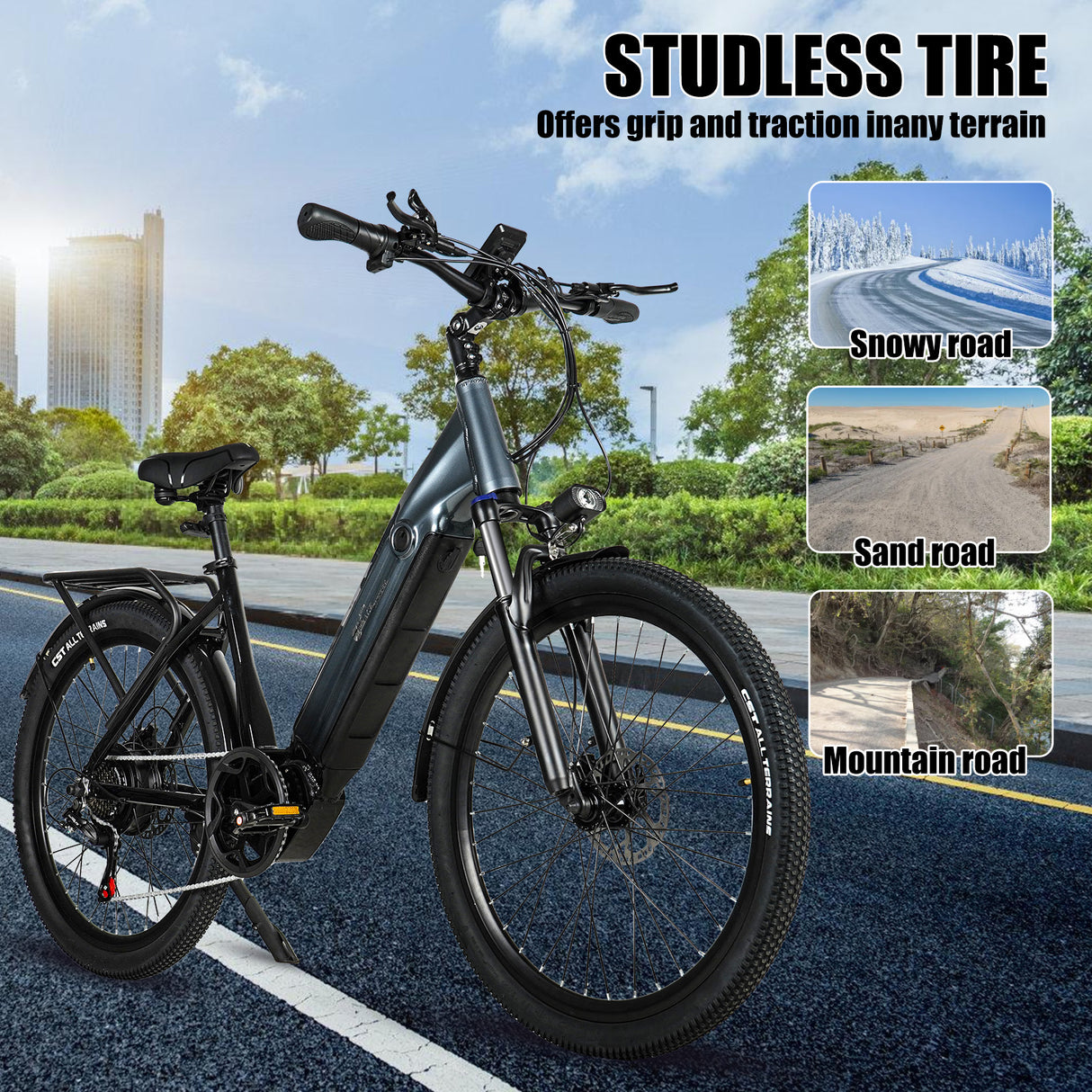 CMACEWHEEL L26 26" Commuter Elektrofahrrad 950W Motor 48V 17Ah Batterie
