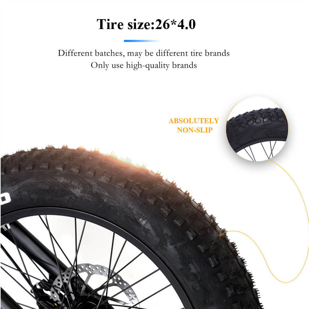 CMACEWHEEL M26 26" Fat Tire Elektrisches Mountainbike 750W Motor 48V 17Ah Batterie