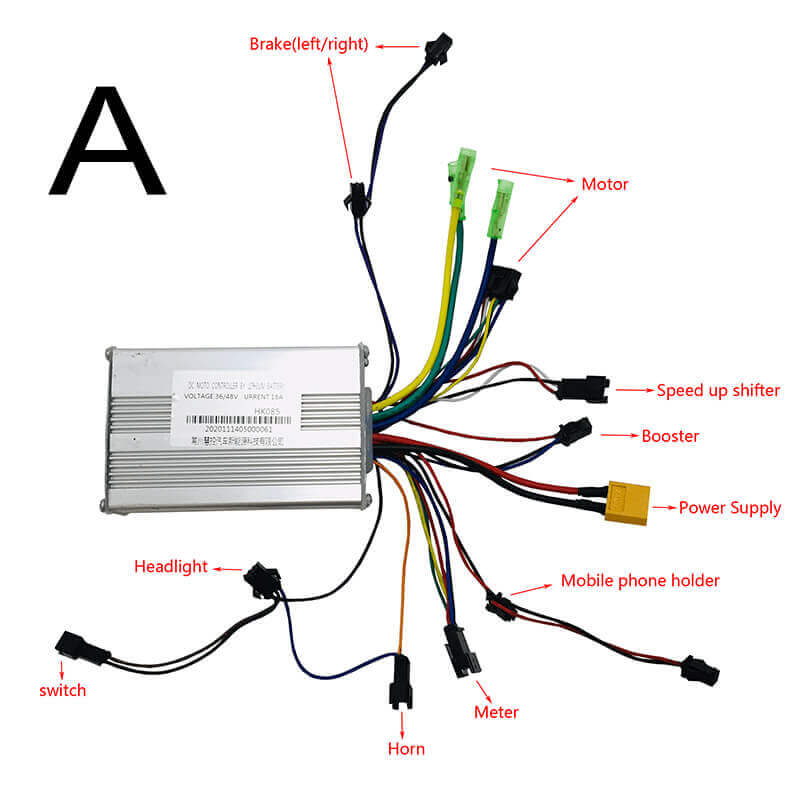CMACEWHEEL 48V 36V Controller für Elektrofahrräder Cmacewheel 20A 18A Ebike Dual Motoren Controller
