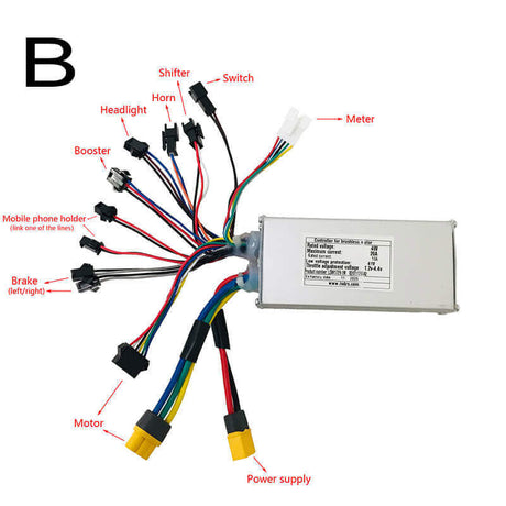 Controlador CMACEWHEEL 48V 36V para bicicletas eléctricas. Controlador de motores duales Cmacewheel 20A 18A para bicicletas eléctricas.