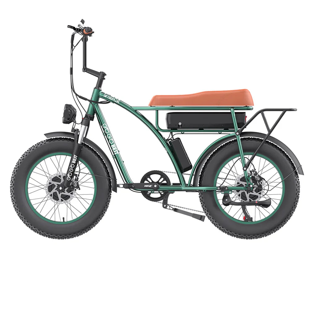 Bicicleta eléctrica urbana retro GOGOBEST GF750 PLUS de 20", motor de 2000 W, batería de 48 V y 17,5 Ah