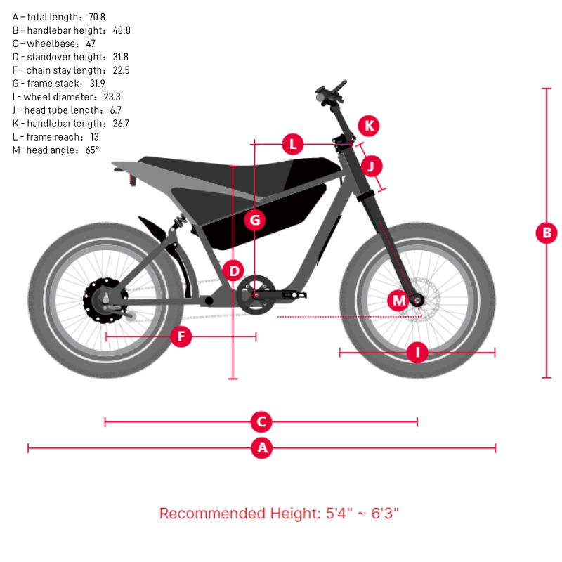 HIMIWAY C5 20" Elektromotorrad 750W Motor 48V 20Ah Batterie