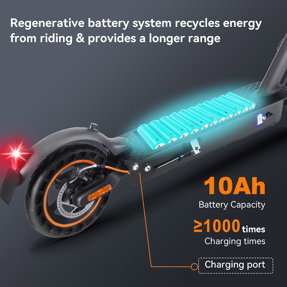 Patinete eléctrico plegable HONEYWHALE E9 Max de 10 pulgadas con motor de 500 W homologado para circular y batería de 36 V y 10 Ah (ABE)