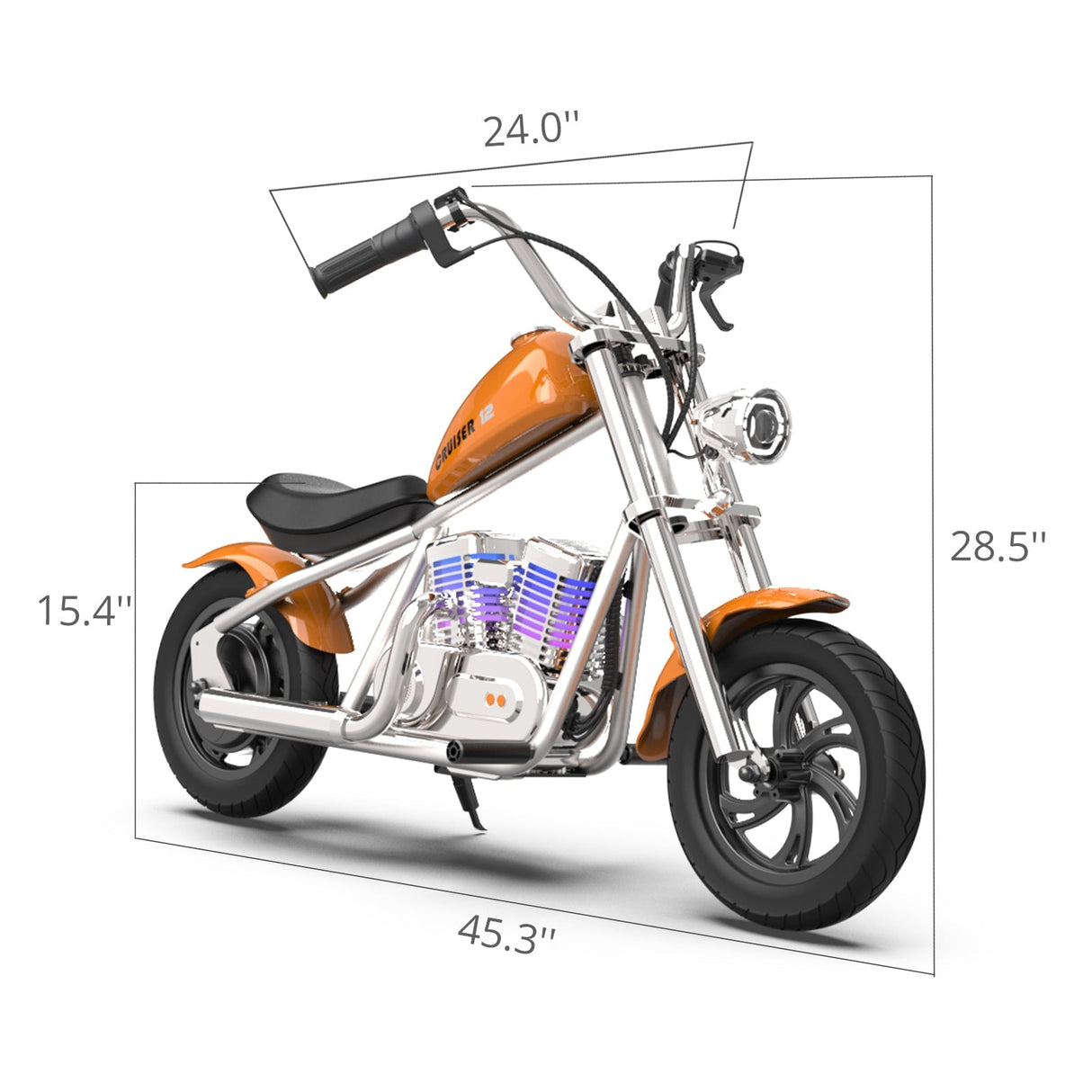 HYPER GOGO Cruiser 12 Plus Kinder-Elektromotorrad (mit APP) 160W Motor 22,2V 5,2Ah Batterie