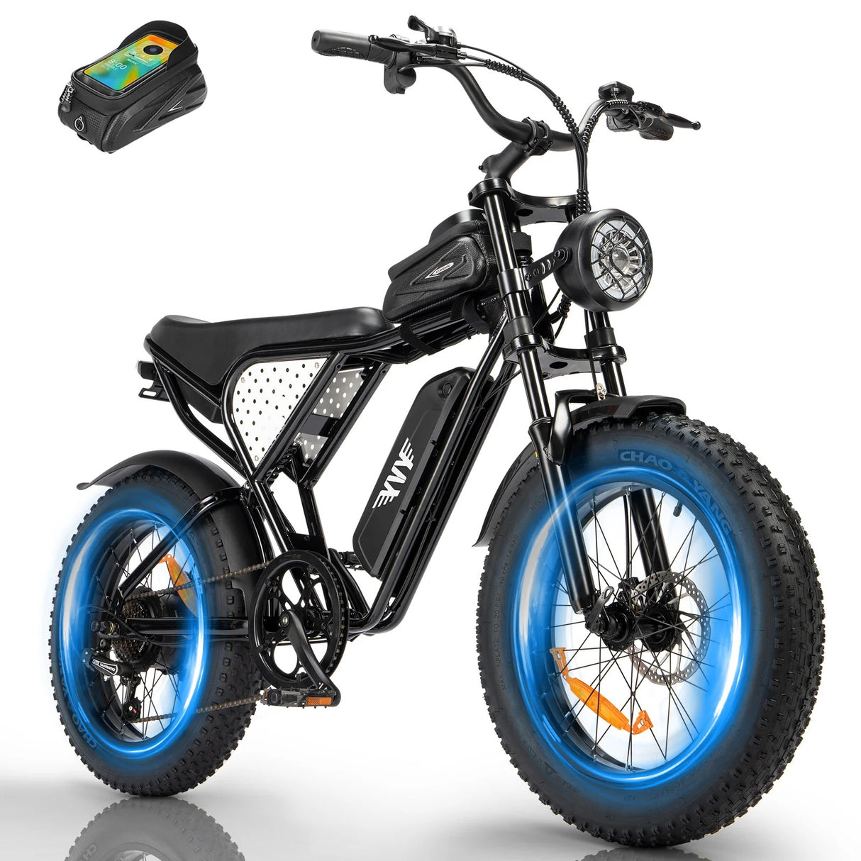 YVY C20Lite(Q20 Lite) 20" Fat Tire Elektrofahrrad 1000W Motor 48V 15Ah Batterie