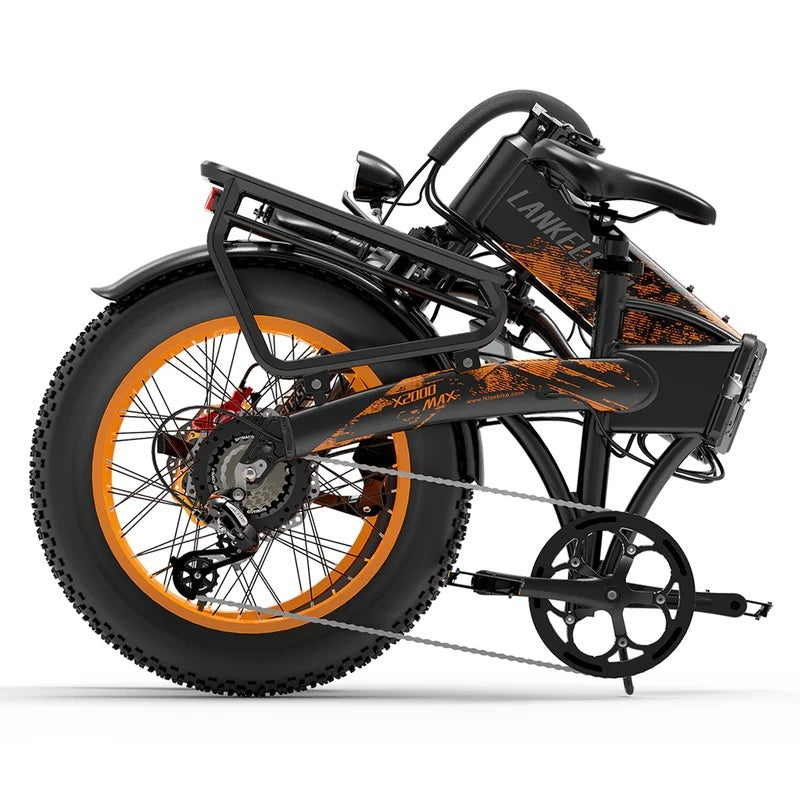 LANKELEISI X2000 MAX 20“ Zusammenklappbares Elektrofahrrad 2000W Doppelmotor 48V 20Ah Batterie