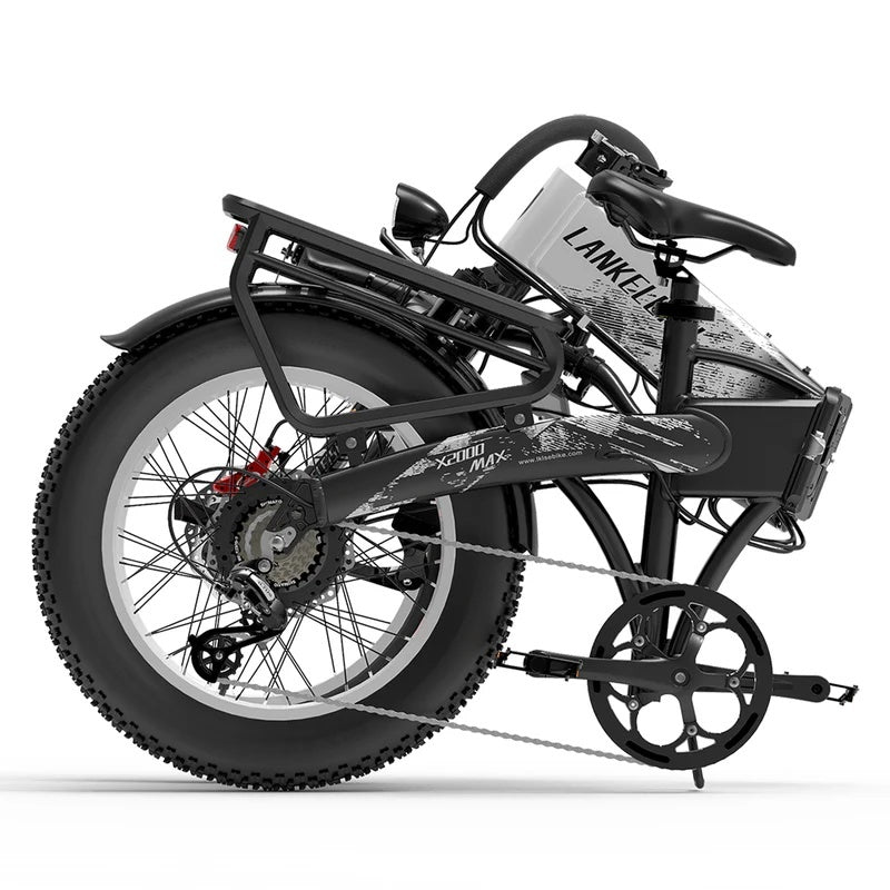 LANKELEISI X2000 MAX 20“ Zusammenklappbares Elektrofahrrad 2000W Doppelmotor 48V 20Ah Batterie