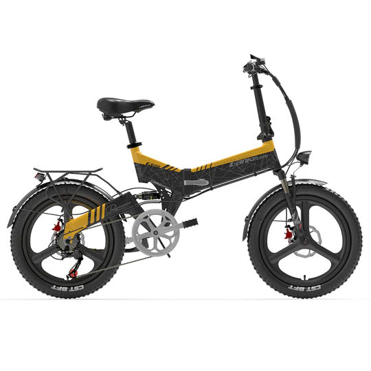 Bicicleta eléctrica urbana plegable LANKELEISI G650 de 20 pulgadas, motor de 500 W, batería de 48 V y 12,8 Ah