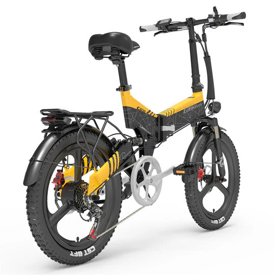 Bicicleta eléctrica urbana plegable LANKELEISI G650 de 20 pulgadas, motor de 500 W, batería de 48 V y 12,8 Ah