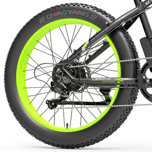 LANKELEISI XC4000 26" Fat Tire Elektro-Mountainbike 1000W Motor 48V 17,5Ah Batterie