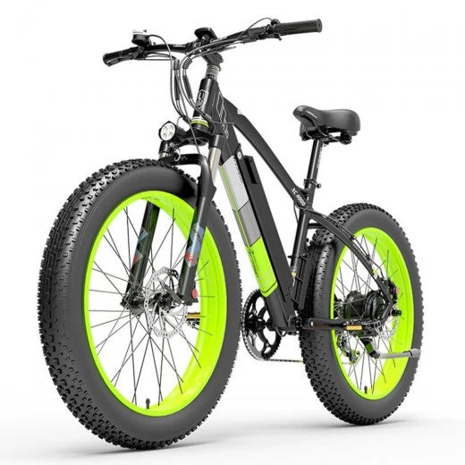 LANKELEISI XC4000 26" Fat Tire Elektro-Mountainbike 1000W Motor 48V 17,5Ah Batterie