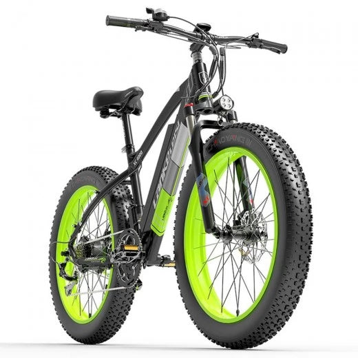 LANKELEISI XC4000 26" Fat Tire Elektro-Mountainbike 1000W Motor 48V 17,5Ah Batterie