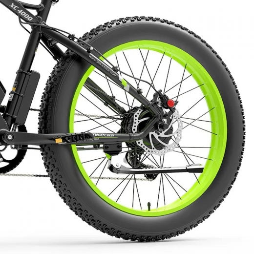 LANKELEISI XC4000 26" Fat Tire Elektro-Mountainbike 1000W Motor 48V 17,5Ah Batterie