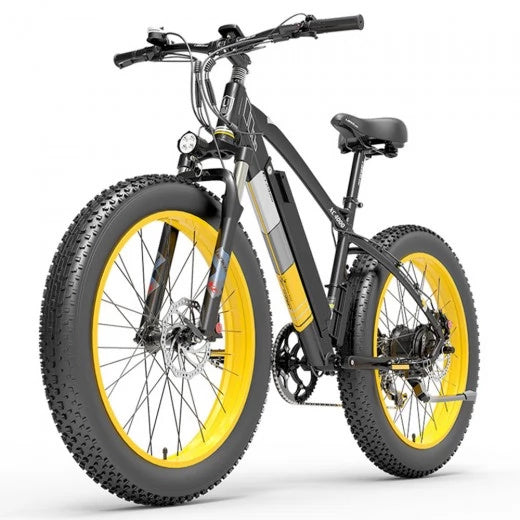 LANKELEISI XC4000 26" Fat Tire Elektro-Mountainbike 1000W Motor 48V 17,5Ah Batterie