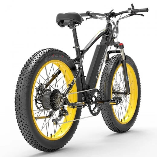 LANKELEISI XC4000 26" Fat Tire Elektro-Mountainbike 1000W Motor 48V 17,5Ah Batterie