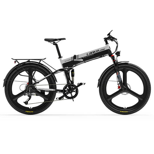 LANKELEISI XT750 Sport 26" Elektro-Faltrad 500W Motor 48V 12,8Ah Batterie