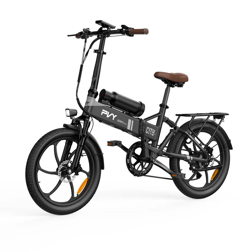 Bicicleta eléctrica plegable PVY Z20 Max de 20 pulgadas, motor de 250 W, 36 V, 15 Ah + 10,6 Ah, dos baterías
