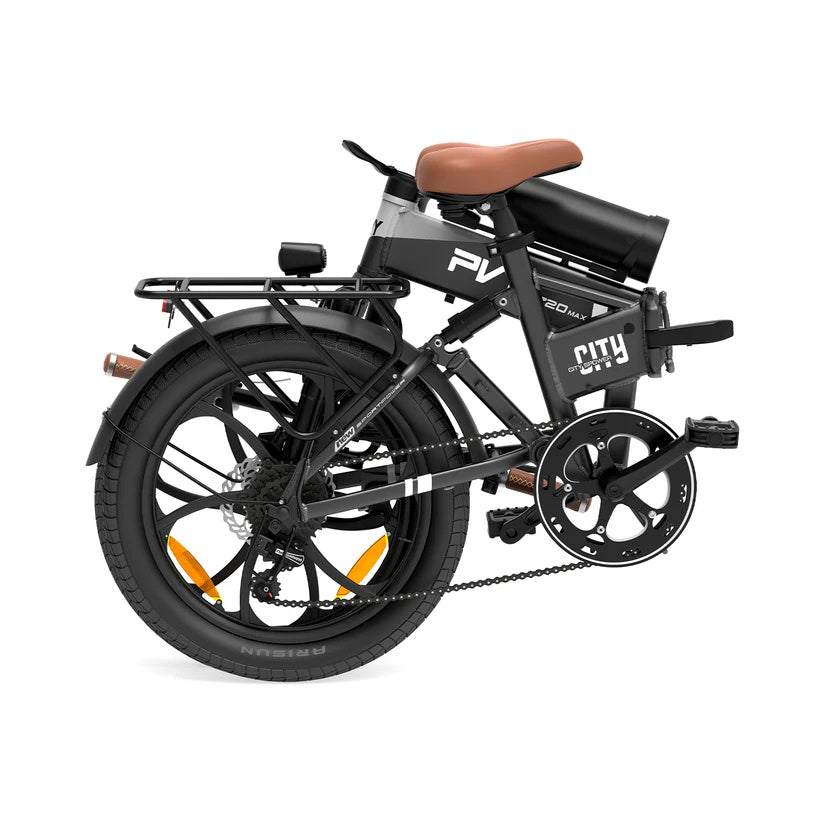 Bicicleta eléctrica plegable PVY Z20 Max de 20 pulgadas, motor de 250 W, 36 V, 15 Ah + 10,6 Ah, dos baterías