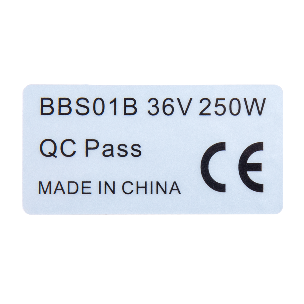 SHENGMILO Motor Label E-Bike legal 36V 250W