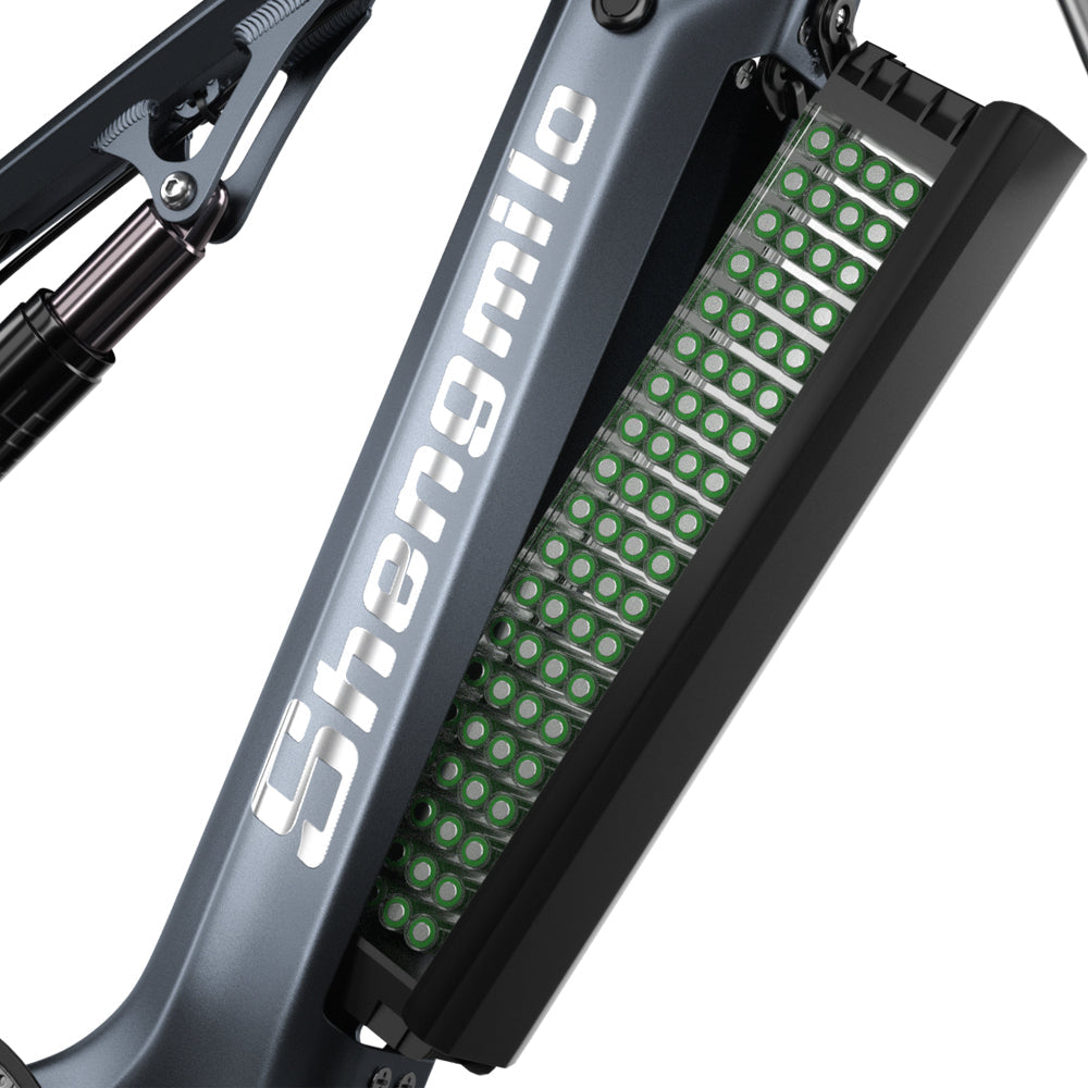 Bicicleta de montaña eléctrica SHENGMILO MX05 de 26 pulgadas con neumáticos anchos, motor de 1000 W, batería de 48 V y 17,5 Ah