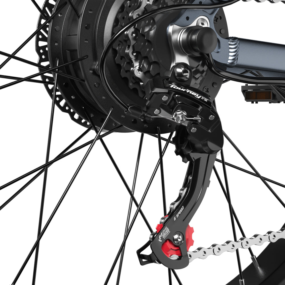 Bicicleta de montaña eléctrica SHENGMILO MX05 de 26 pulgadas con neumáticos anchos, motor de 1000 W, batería de 48 V y 17,5 Ah