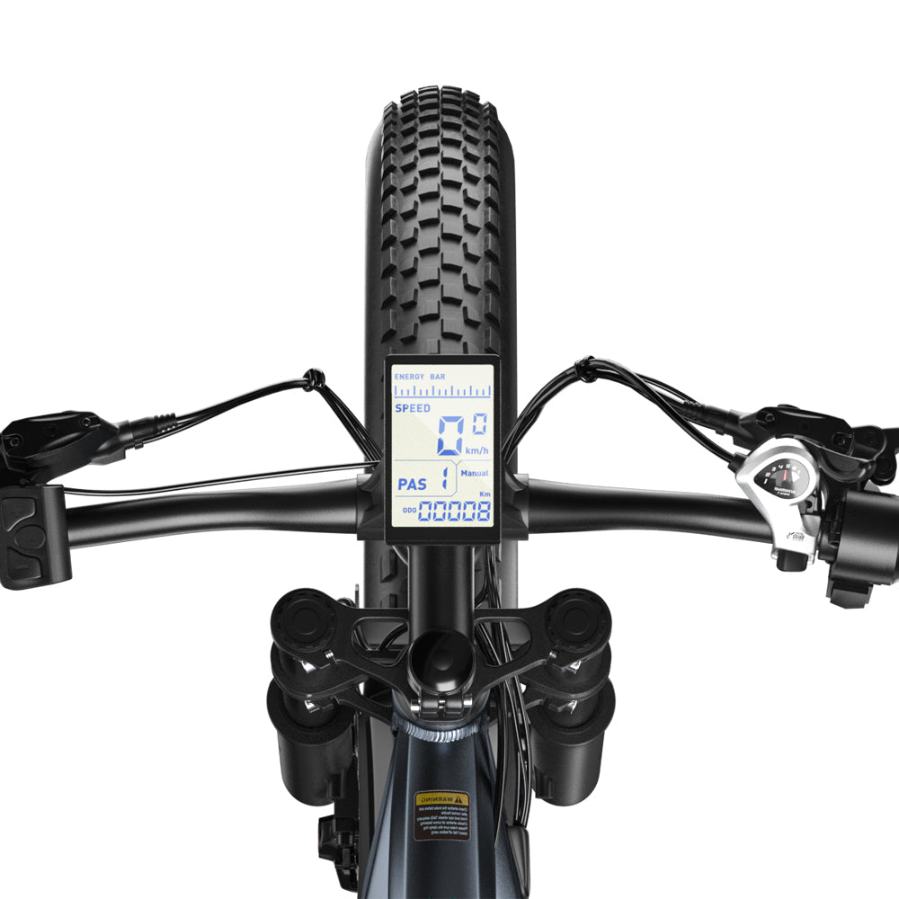 Bicicleta de montaña eléctrica SHENGMILO MX05 de 26 pulgadas con neumáticos anchos, motor de 1000 W, batería de 48 V y 17,5 Ah