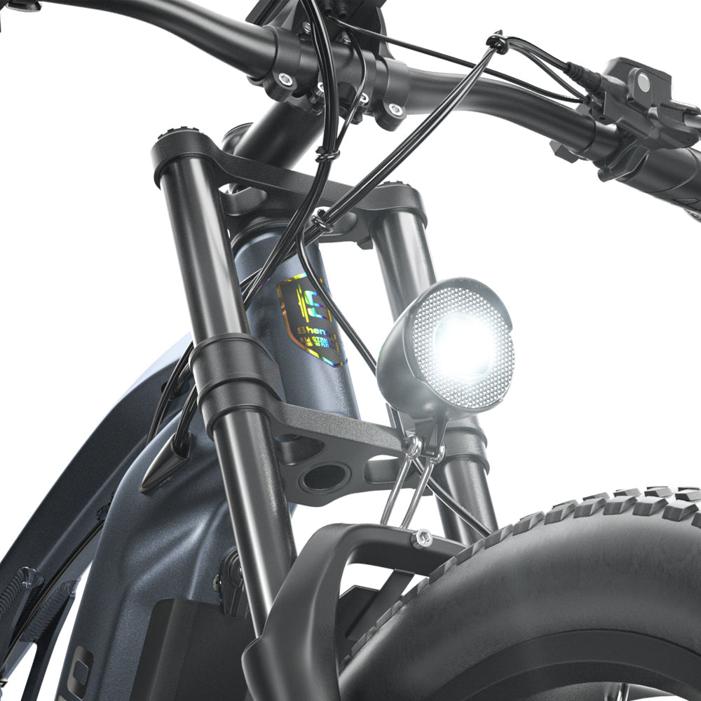 Bicicleta de montaña eléctrica SHENGMILO MX05 de 26 pulgadas con neumáticos anchos, motor de 1000 W, batería de 48 V y 17,5 Ah