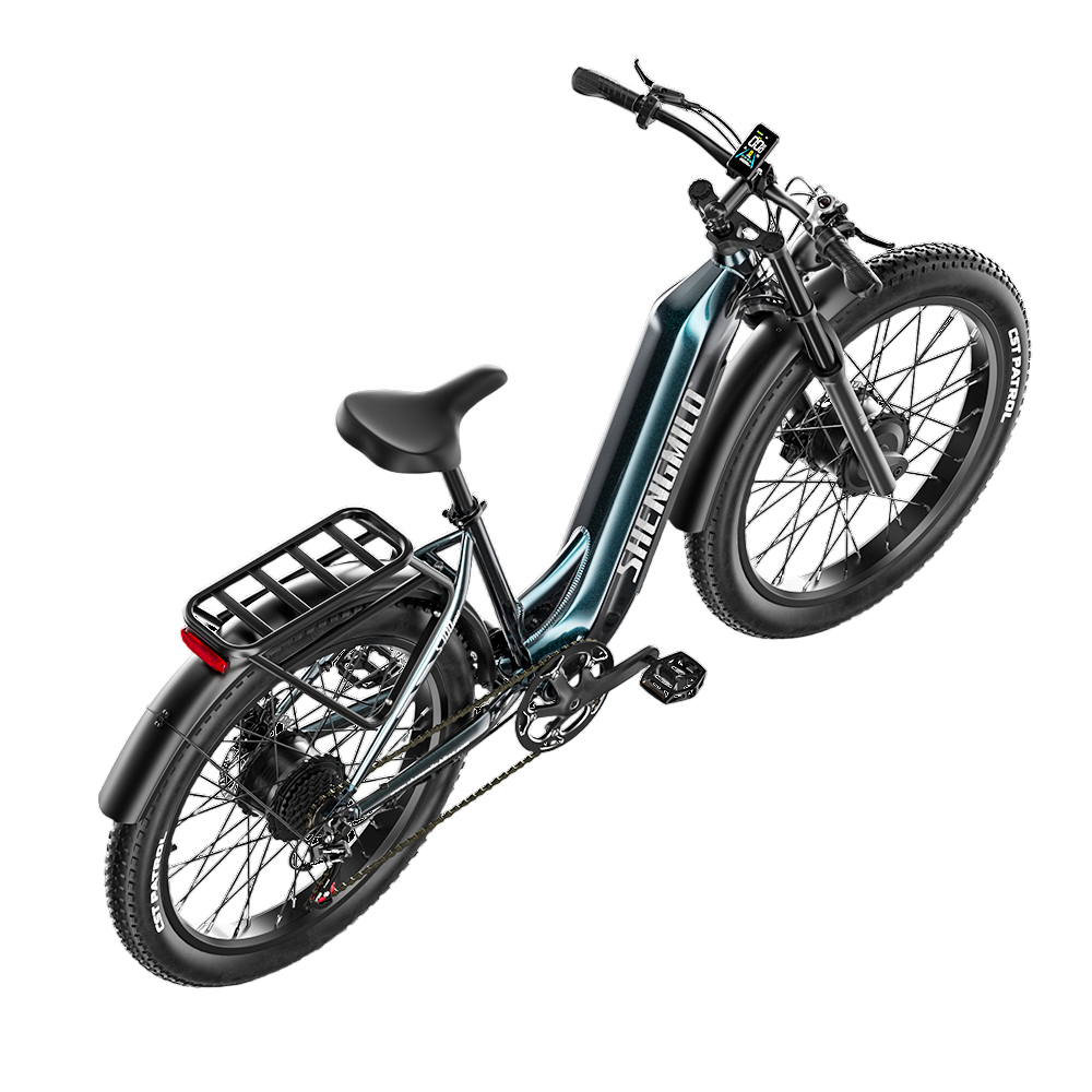 SHENGMILO S700 PRO 26" Step-Thru Fat Tire Elektro-Citybike 1000W*2 Doppelmotor 48V 25Ah Batterie