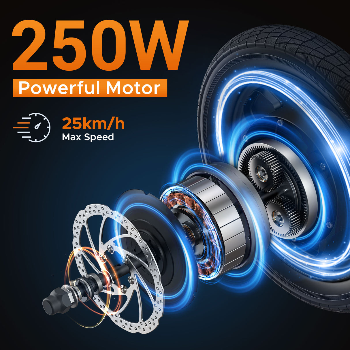 HILLMILES Mile 1 14" Damen Elektrofahrrad mit Tiefeinsteigerrahmen 250W Motor 36V 10,4Ah batterie