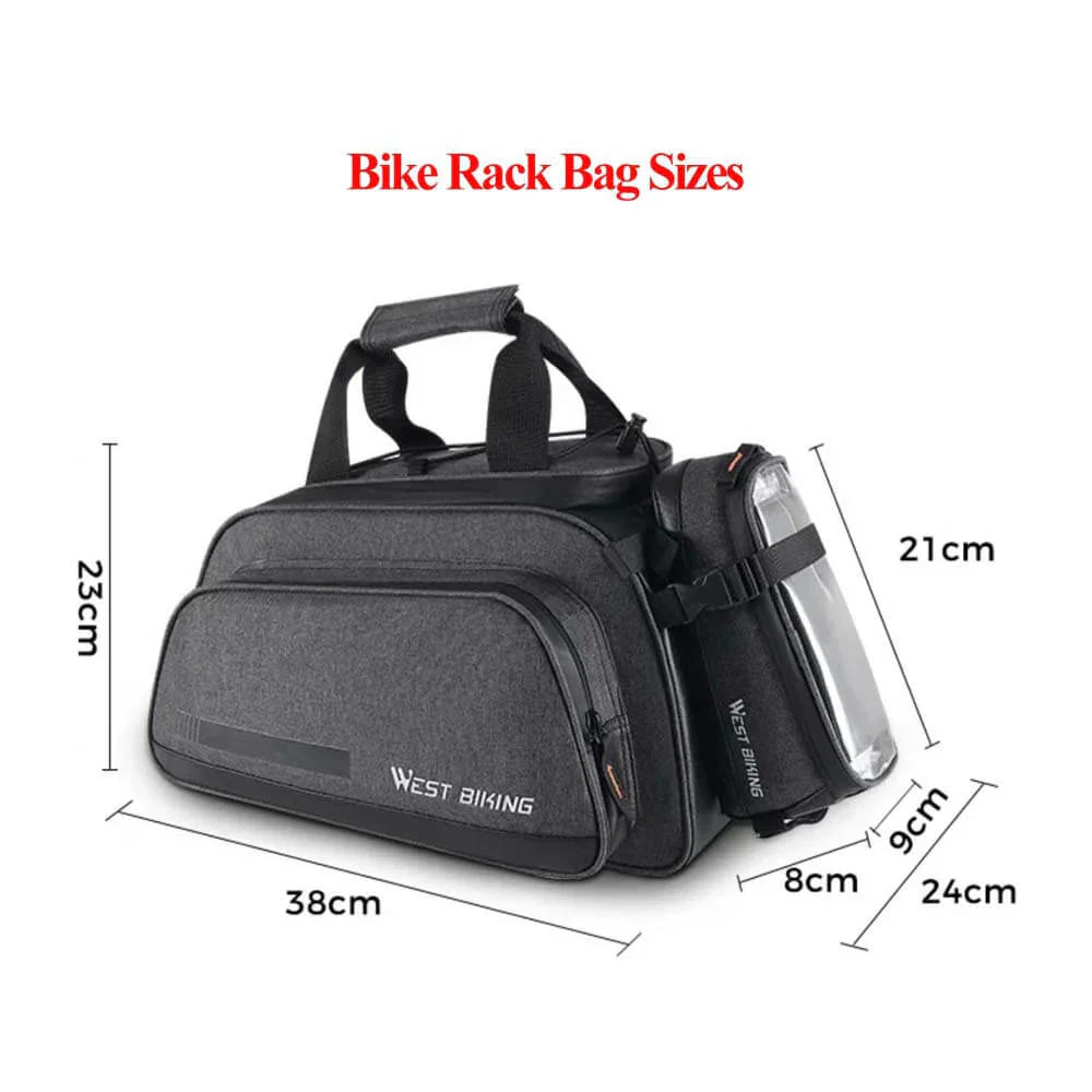 SHENGMILO Fahrradgepäckträgertasche für unterwegs
