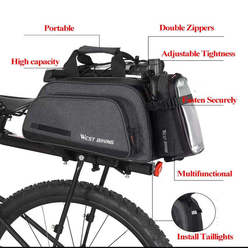 SHENGMILO Fahrradgepäckträgertasche für unterwegs