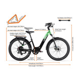 CYRUSHER Grace 27,5“ City Elektrofahrrad 250W Motor 48V 15Ah Batterie