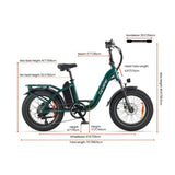 CYRUSHER Rumble 2.0 20" E-Bike für Damen 250W 48V 18Ah Batterie