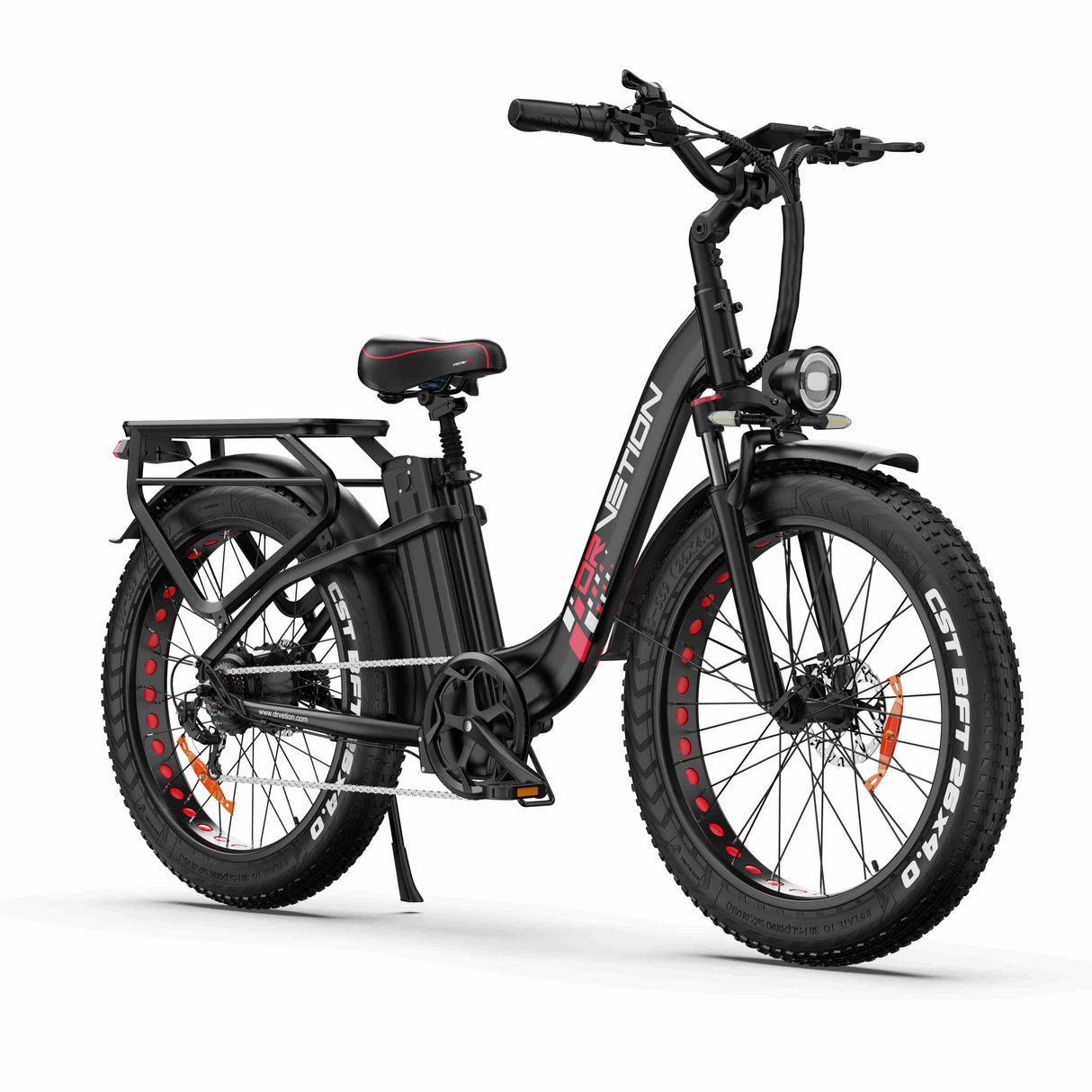 DRVETION CTR26 26" Tiefeinsteiger-Elektrofahrrad 1000W Spitzen Motor 48V 15AH/20Ah Batterie