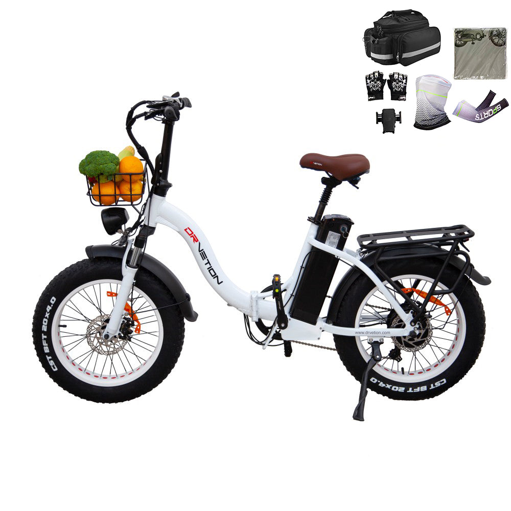 DRVETION CT20 20" Fat Tire sähköpyörä 750W moottori 48V 10Ah/15Ah/20Ah akku