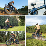 Bicicleta eléctrica plegable ENGWE Engine Pro 2.0 de 20 pulgadas con neumáticos anchos, motor de 1200 W y batería de 52 V y 16 Ah