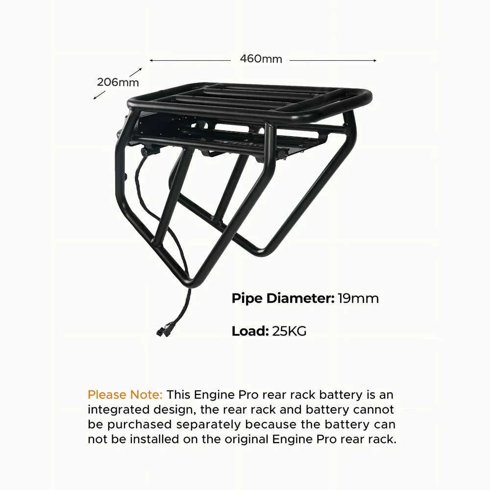 ENGWE Gepäckträger + 48 V 13 Ah Heckakku für Engine Pro / Engine X