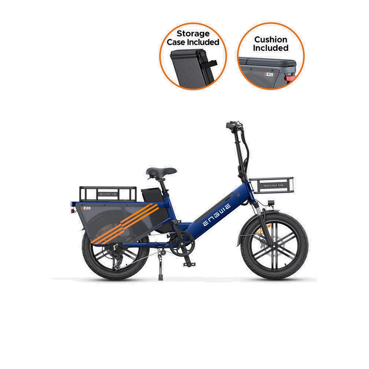 ENGWE LE20 20" Tiefeinsteiger Elektrisches Lastenfahrrad 250W Motor 48V 19,2Ah Batterie