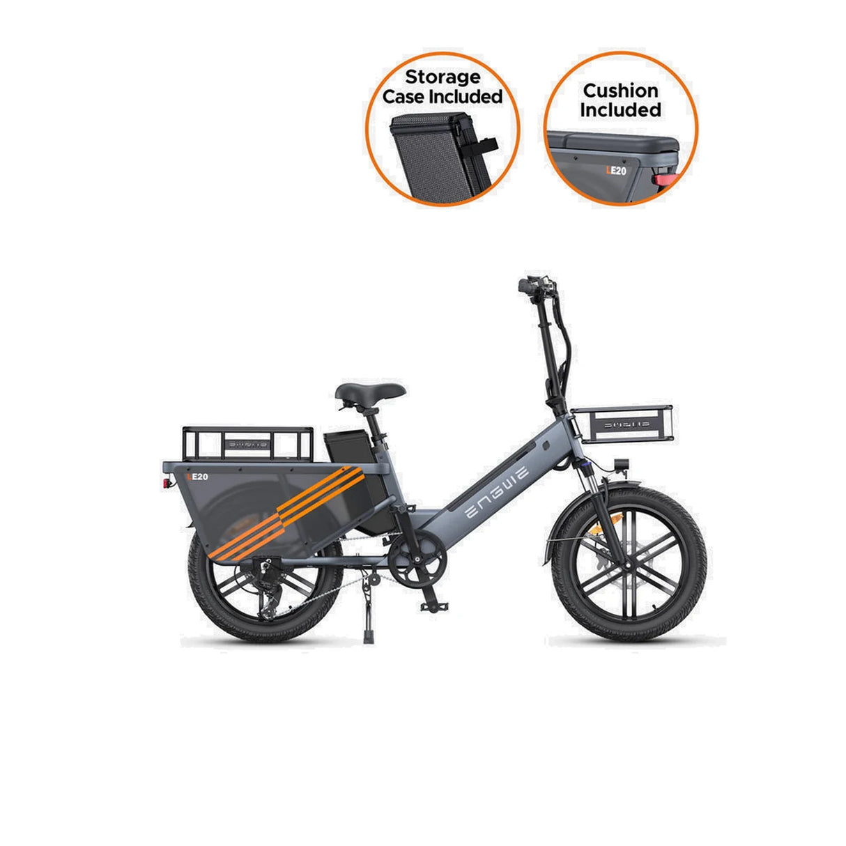 ENGWE LE20 20" Tiefeinsteiger Elektrisches Lastenfahrrad 250W Motor 48V 19,2Ah Batterie