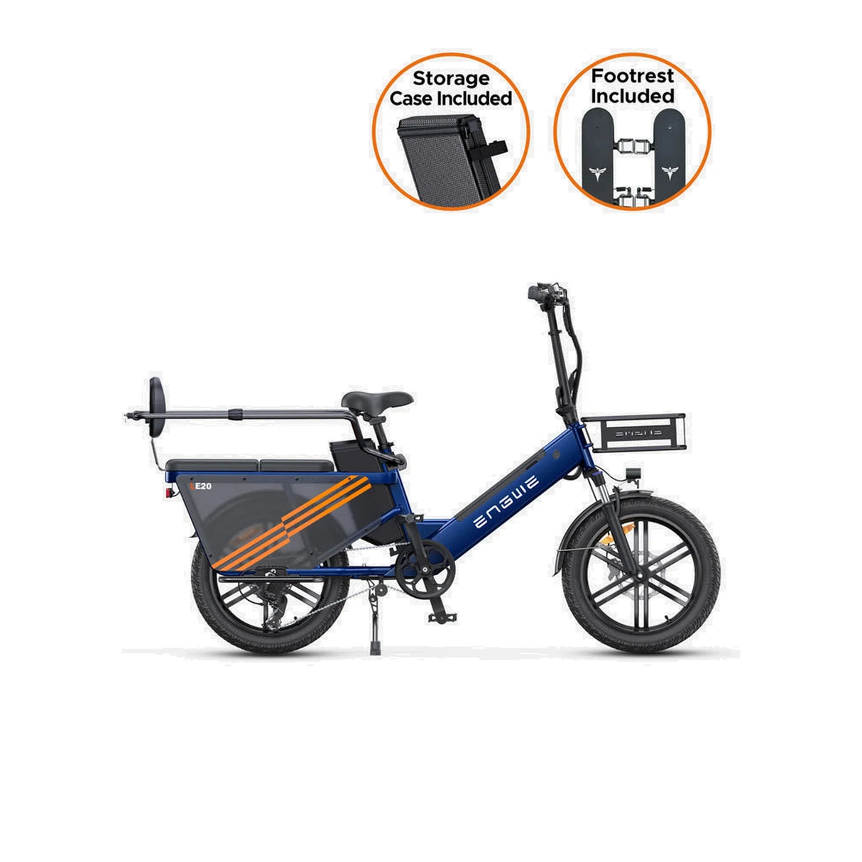 ENGWE LE20 20" Tiefeinsteiger Elektrisches Lastenfahrrad 250W Motor 48V 19,2Ah Batterie