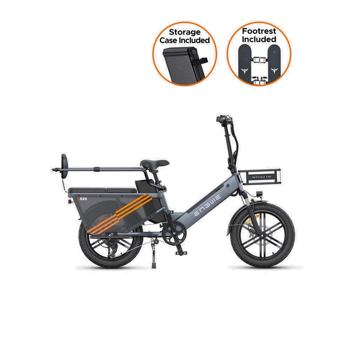ENGWE LE20 20" Tiefeinsteiger Elektrisches Lastenfahrrad 250W Motor 48V 19,2Ah Batterie