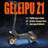 GELEIPU Z1 10" Allrad-Elektroroller 1200W Motor 48V 20Ah Batterie