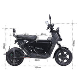 BEZIOR XIAONIU A 12" Elektromotorrad 1500W Motor 48V 20Ah Batterie